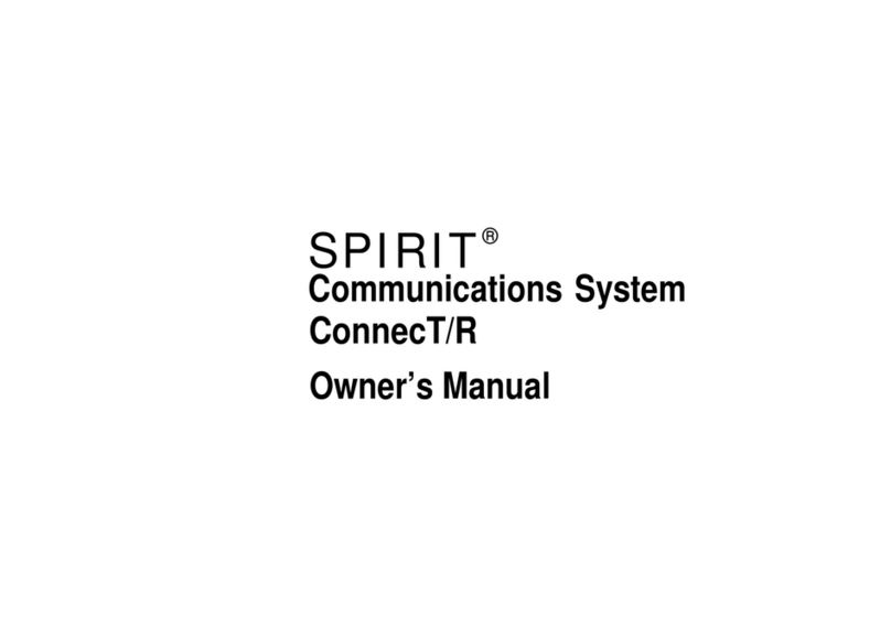 Spirit Communications System ConnecT/R owner's manual