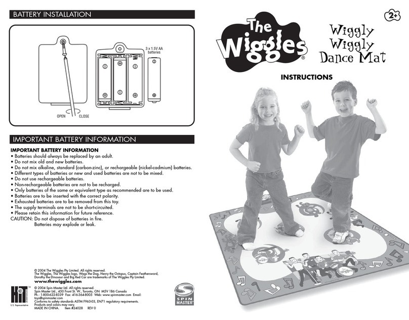 Spinmaster Wiggly Wiggly Dance Mat User instructions