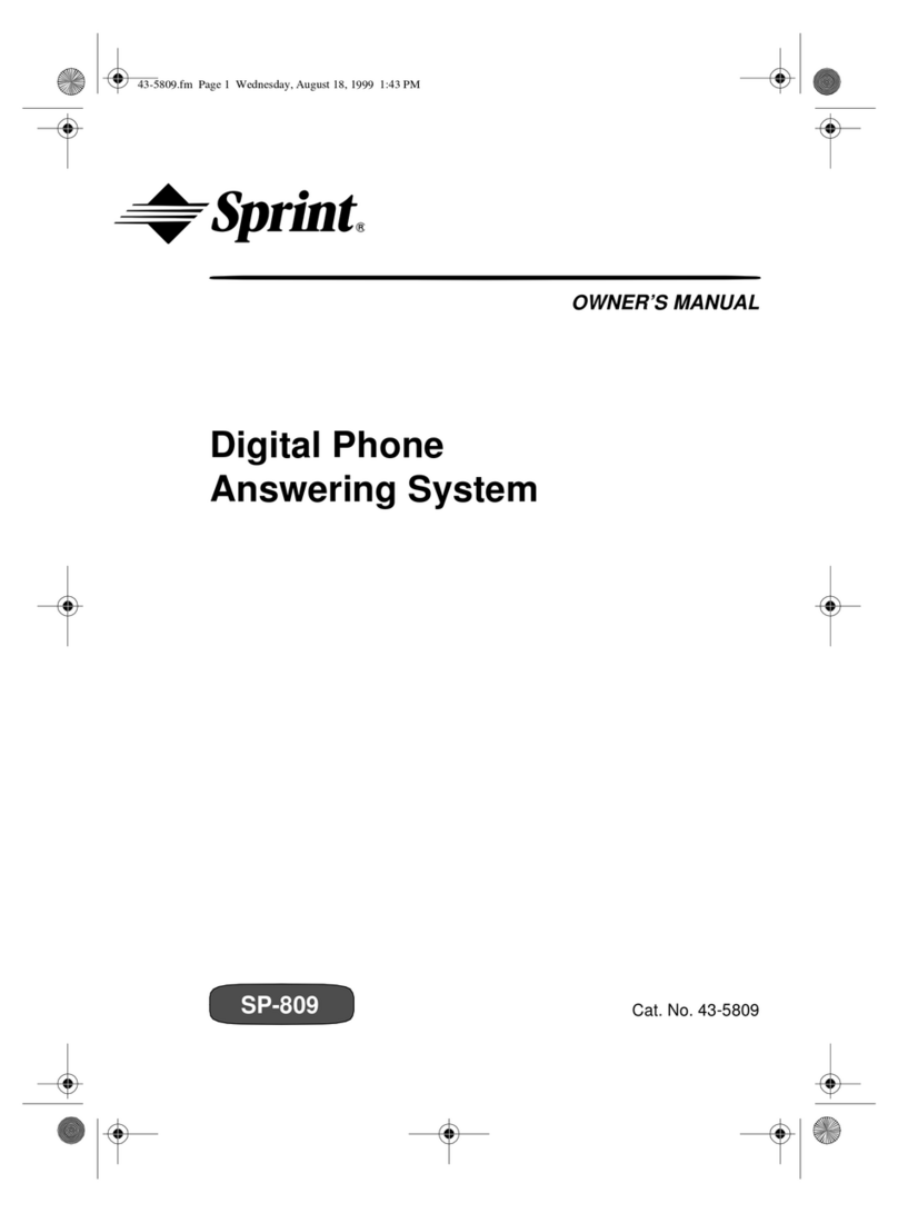 Sprint SP-809 owner's manual