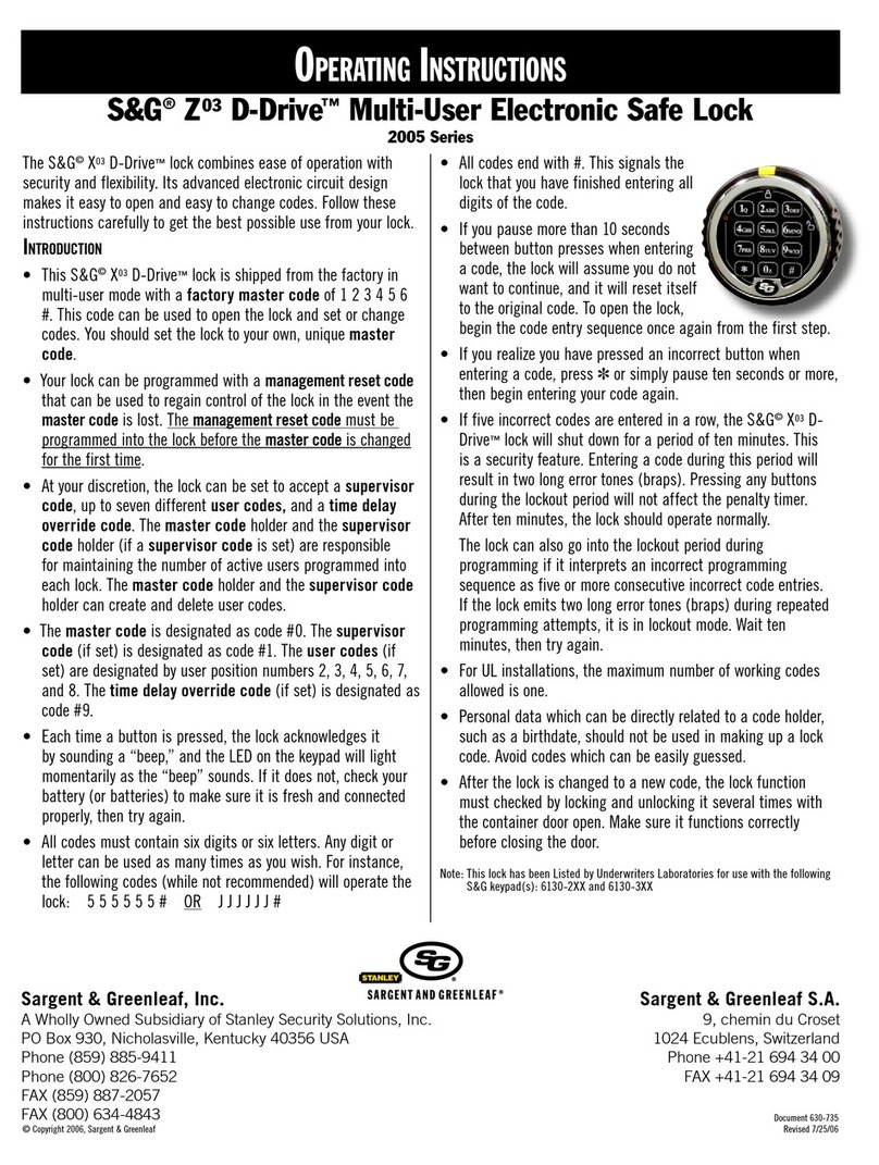 SG Electronics 2005 Series operating instructions SG Electronics 2005 Series operating instructions