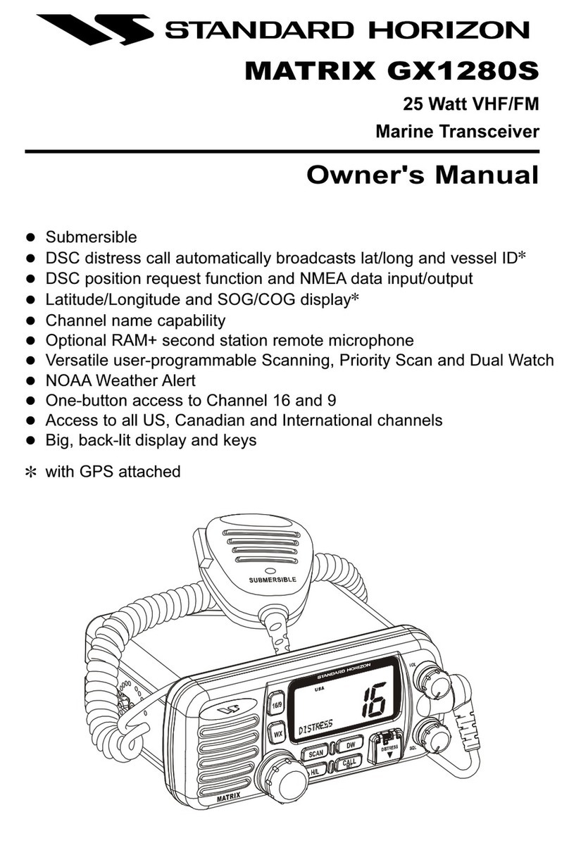 Standard Horizon MATRIX GX1280S owner's manual