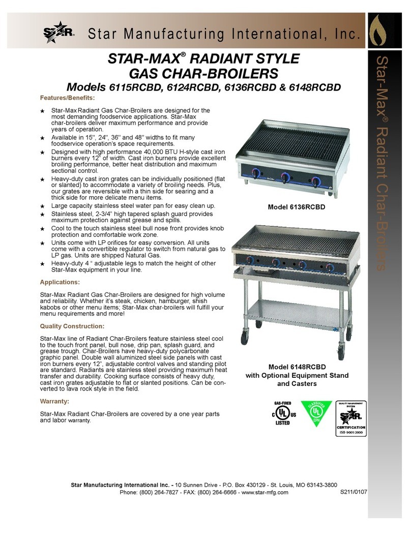 Star Manufacturing STAR-MAX 6115RCBD Specification sheet