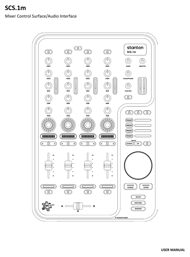 Stanton Mixer Control Surface/Audio Interface SCS.1m User manual