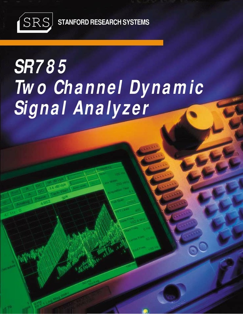 Stanford Research Systems SR785 User manual