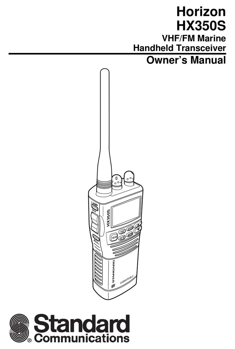 Standard Communications Hx 350s owner's manual
