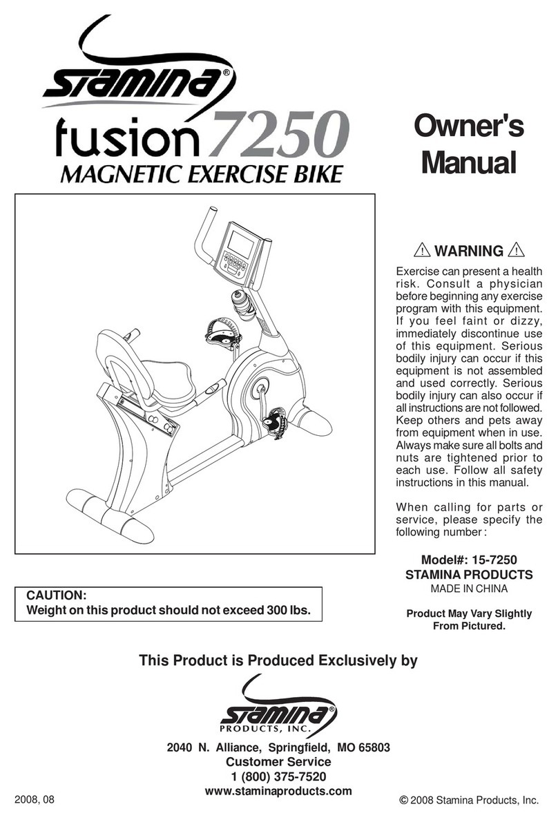 Stamina fusion 15-7250 User manual