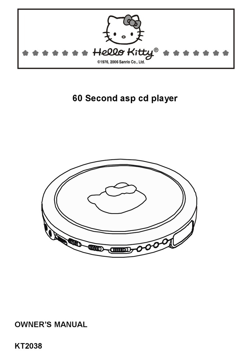Sanrio Hello Kitty KT2038 owner's manual