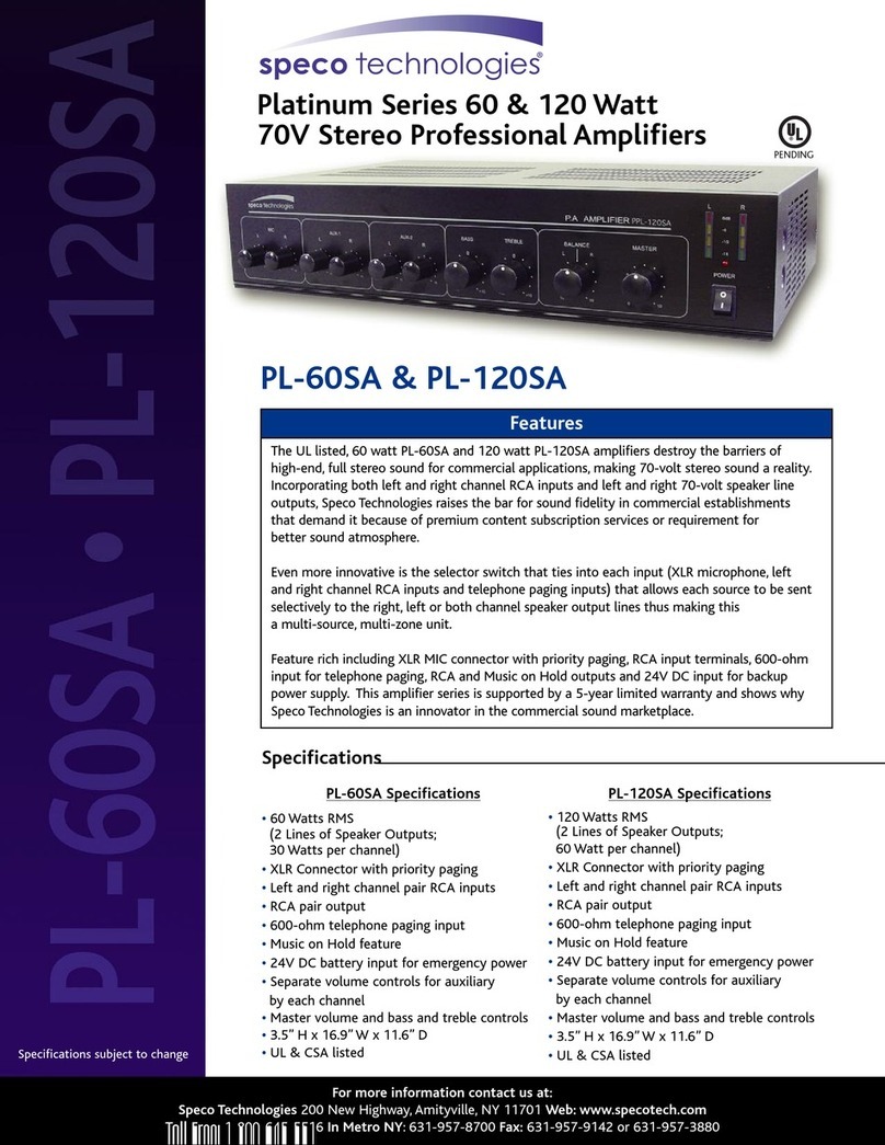 Speco PL-120SA User manual