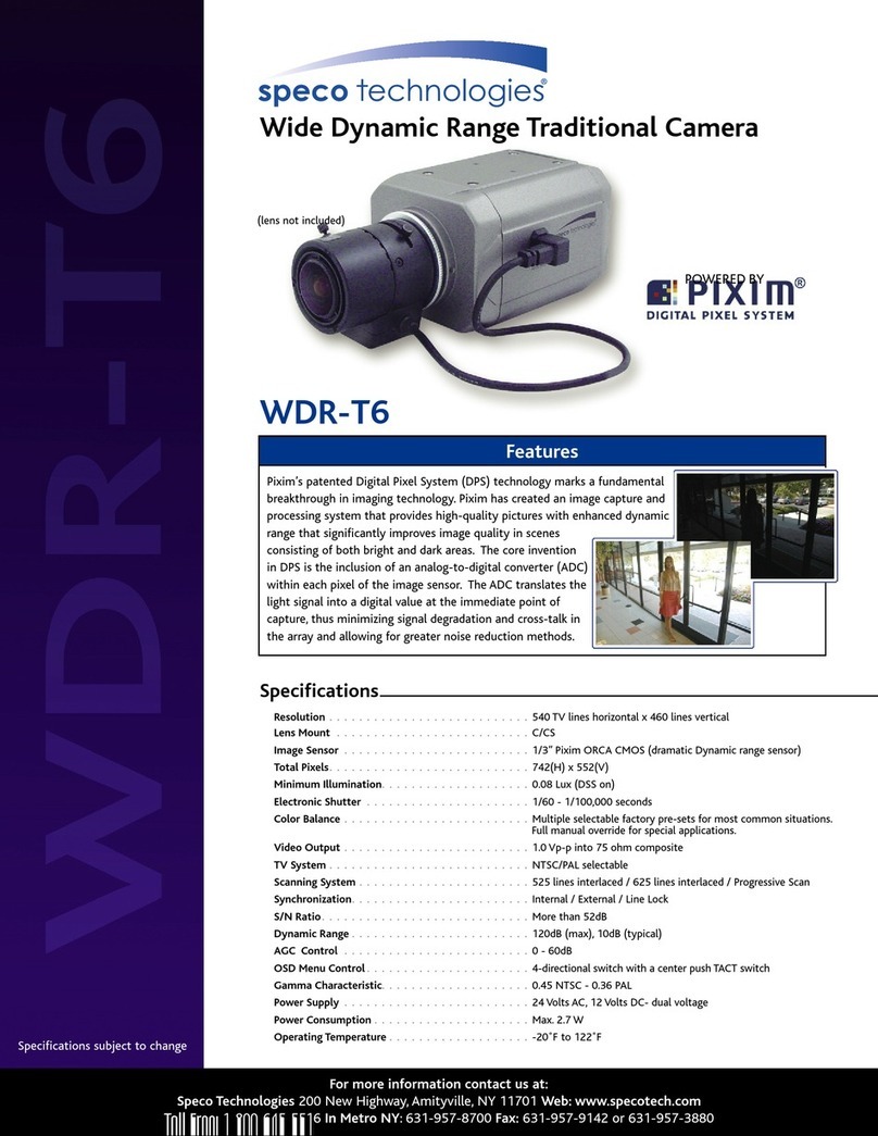 Speco WDR-T6 Specification sheet
