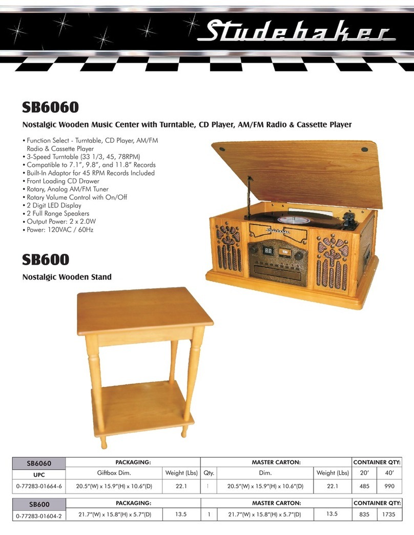 Studebaker Studebaker SB6060 Specification sheet