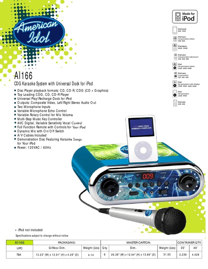 Spectra American Idol AI166 Specifications