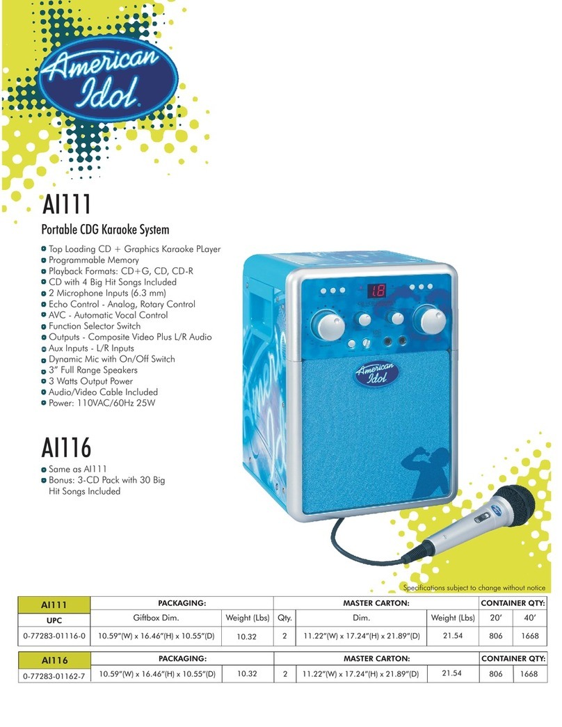 Spectra American Idol AI116 Specifications