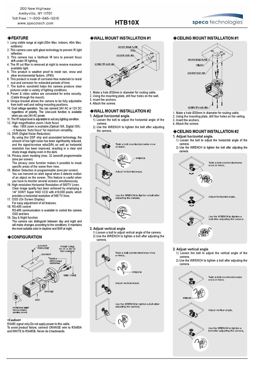 Speco HTB10X Operating and maintenance instructions