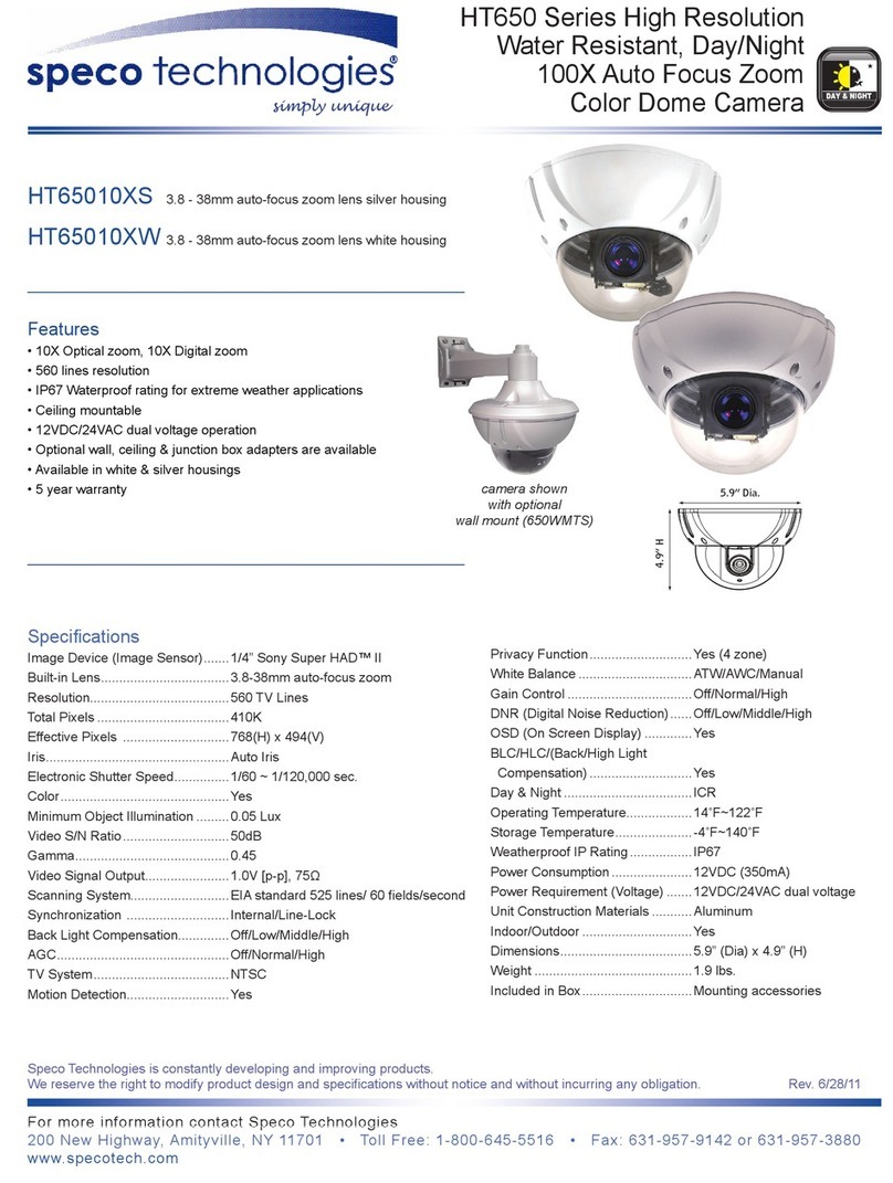 Speco HT65010XS User manual