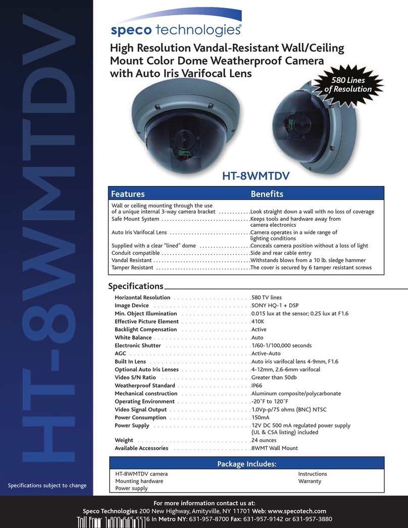 Speco HT-8WMTDV User manual
