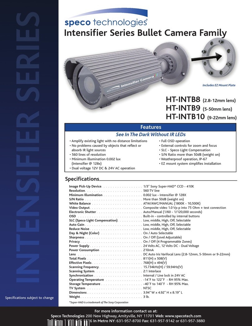 Speco INTENSIFIER HTINTB10 User manual
