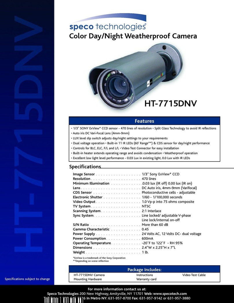 Speco HT-7715DNV Specification sheet