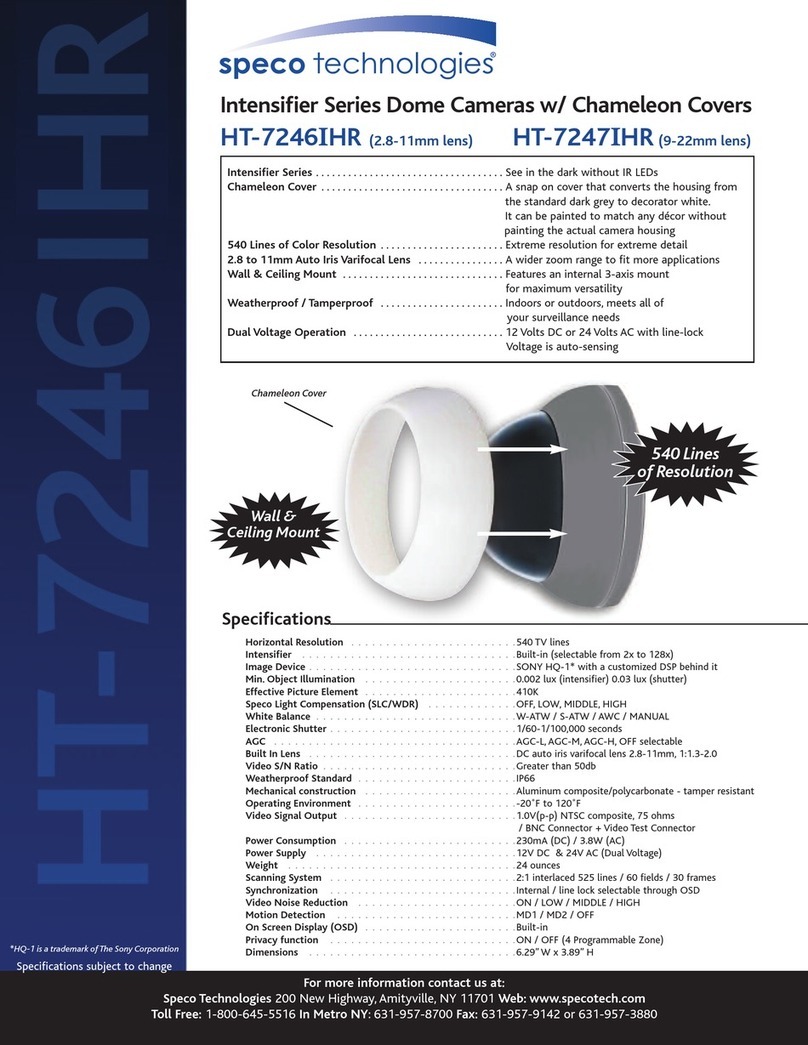 Speco HT-7247IHR Specification sheet