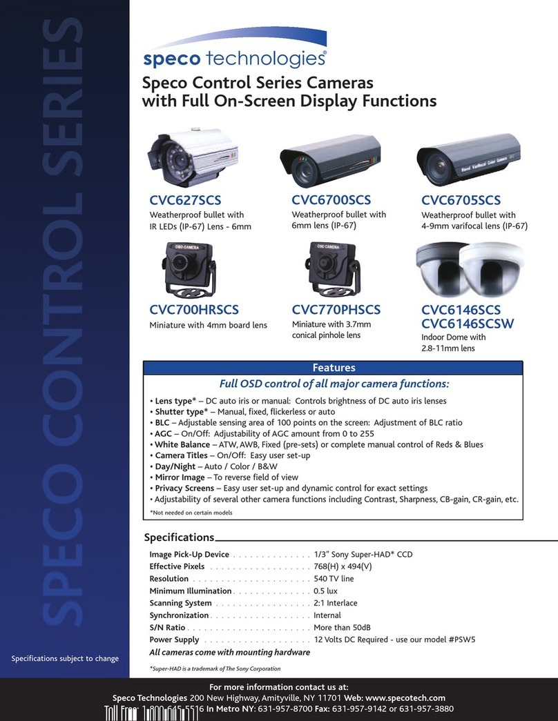 Speco CVC6146SCS Series User manual