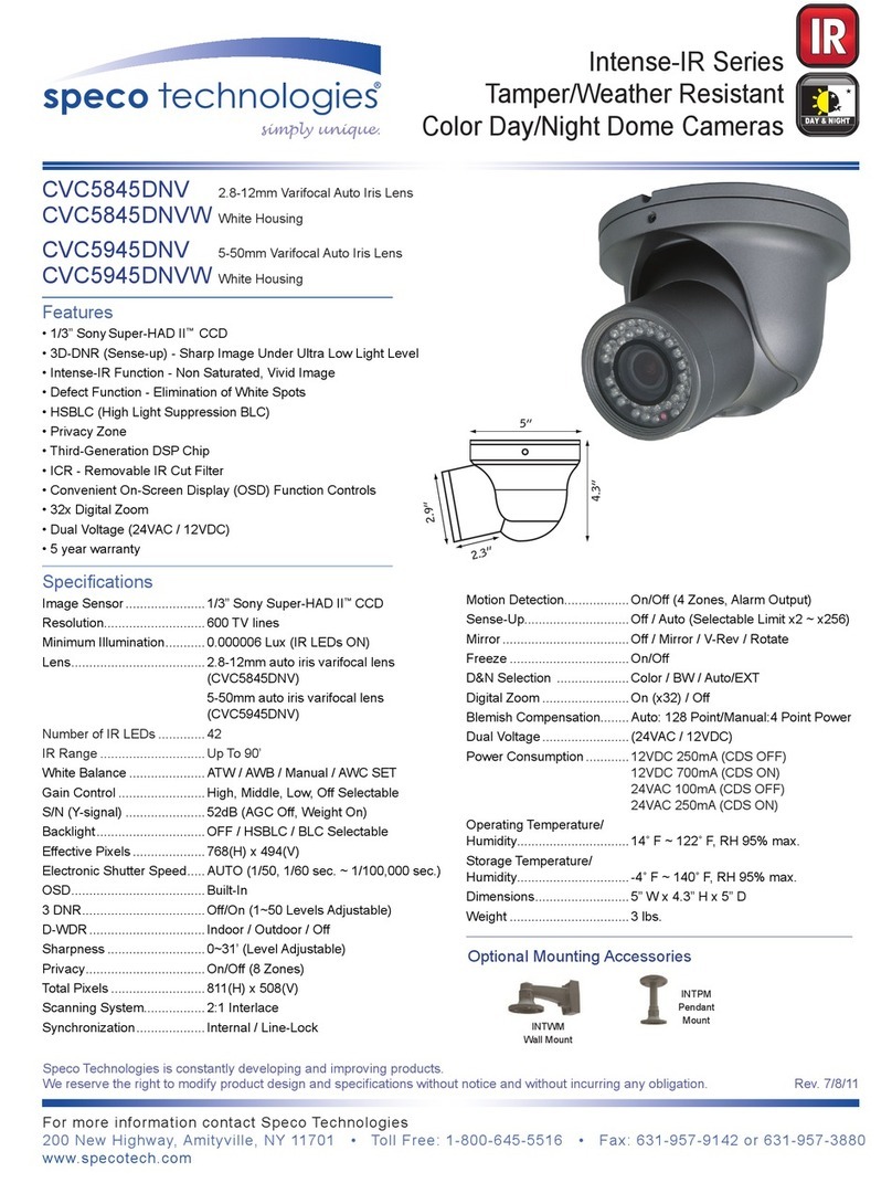 Speco CVC5845DNV User manual