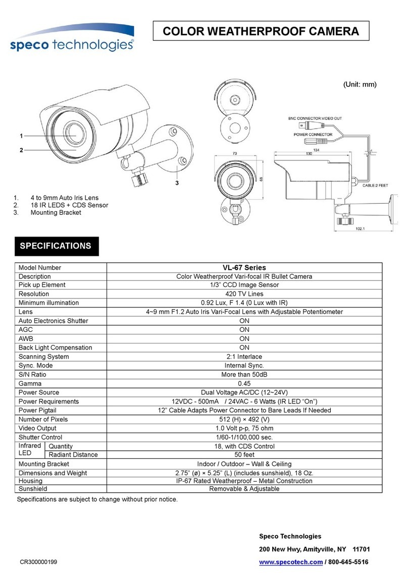 Speco VL-67 Series User manual