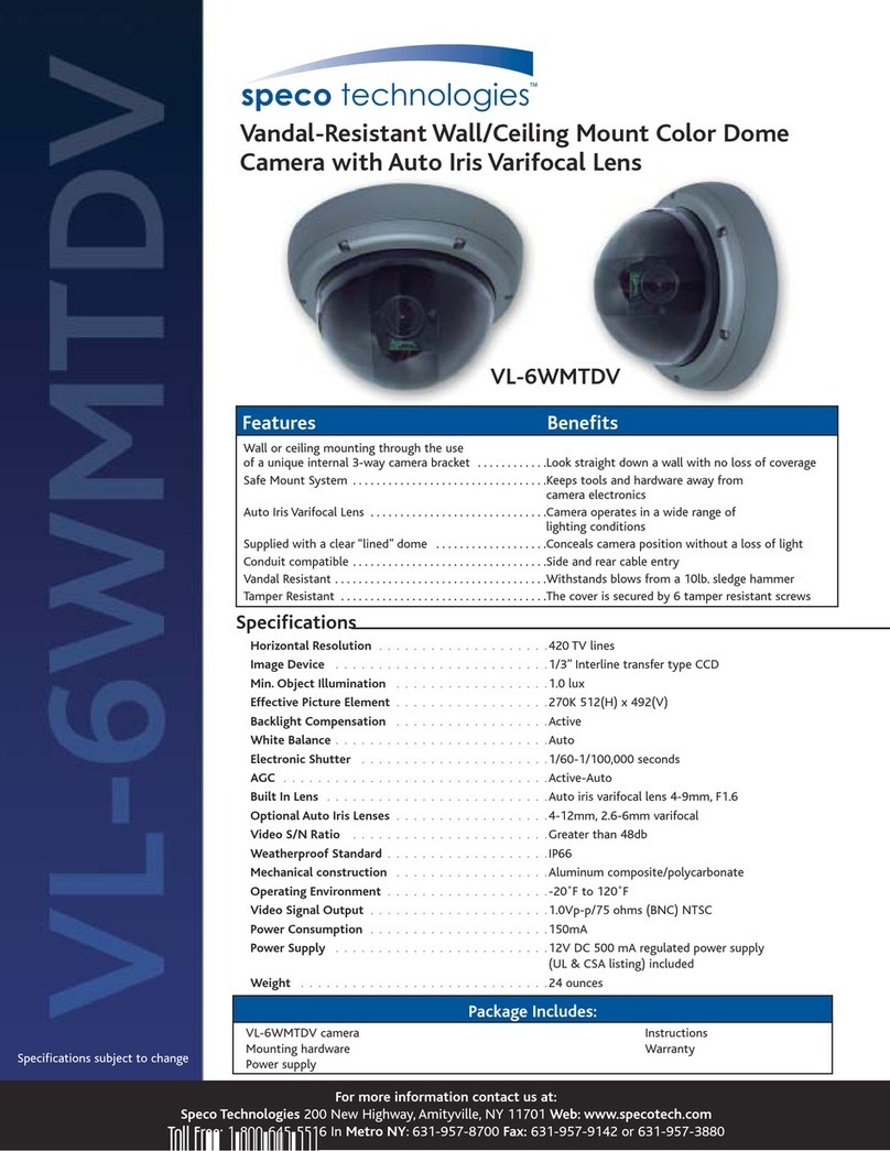 Speco VL-6WMTDV User manual