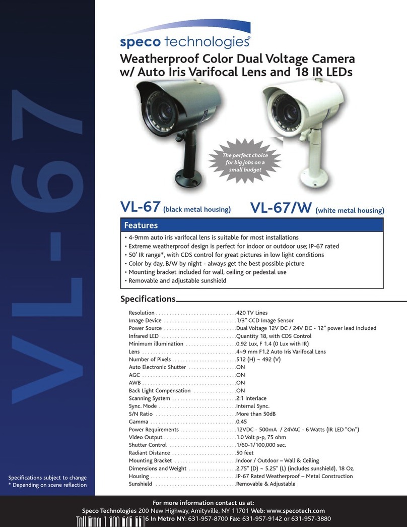 Speco VL-67/W User manual