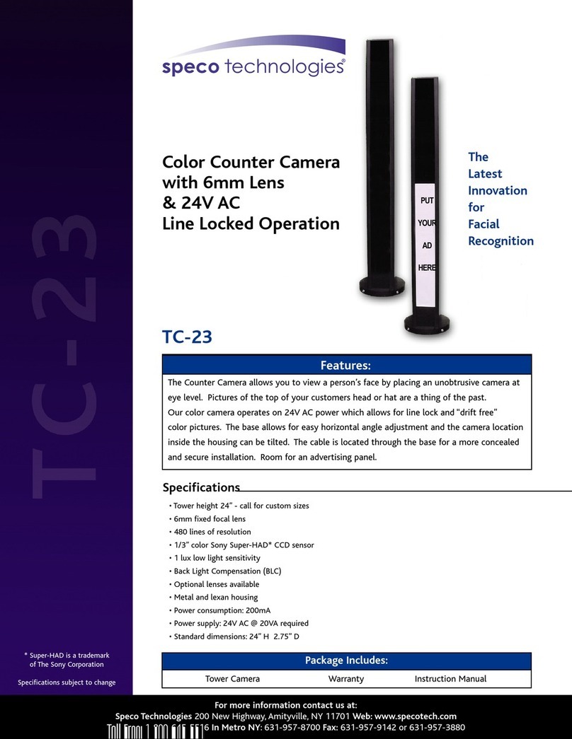 Speco TC-23 User manual
