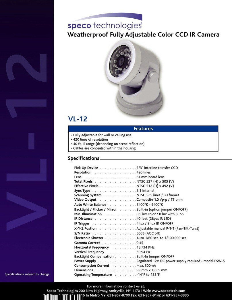 Speco VL-12 User manual