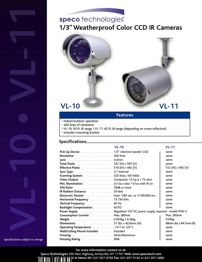 Speco VL-10 User manual