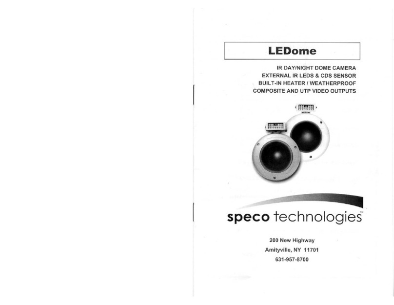 Speco LEDomeW Dome Camera User manual