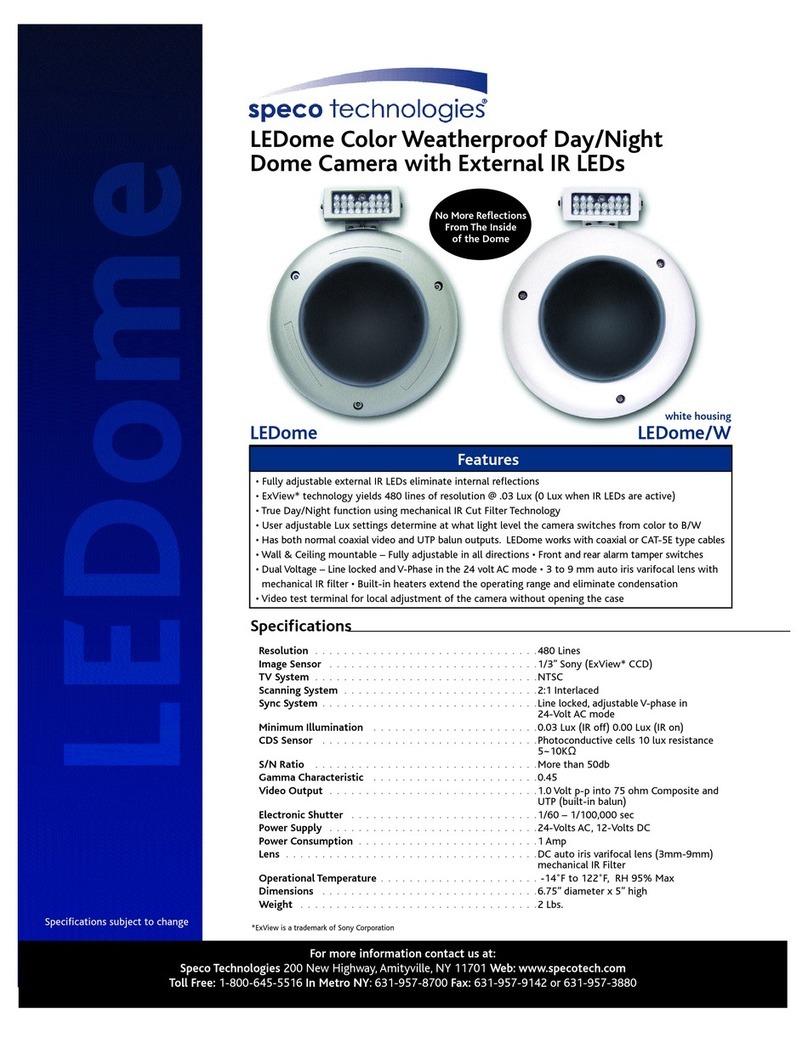 Speco LEDome User manual Speco LEDome User manual