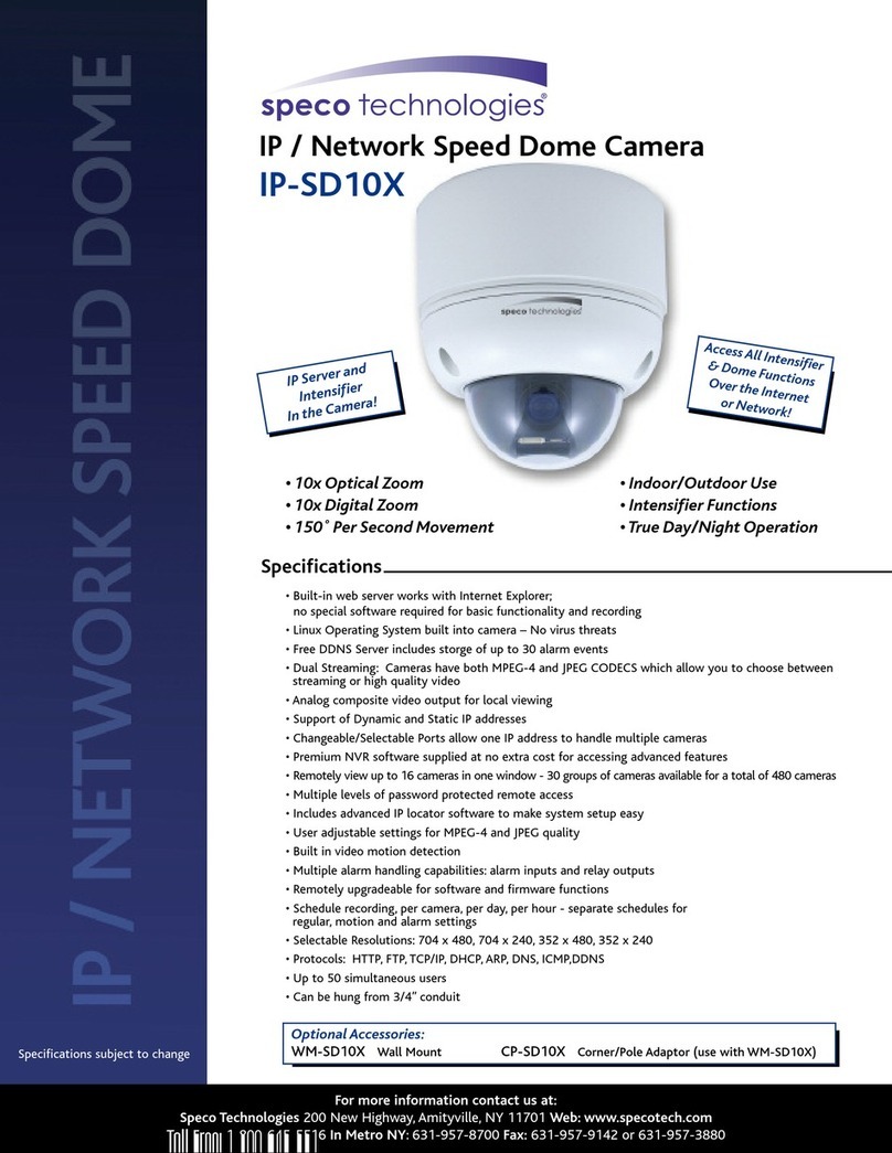 Speco IP-SD10X User manual