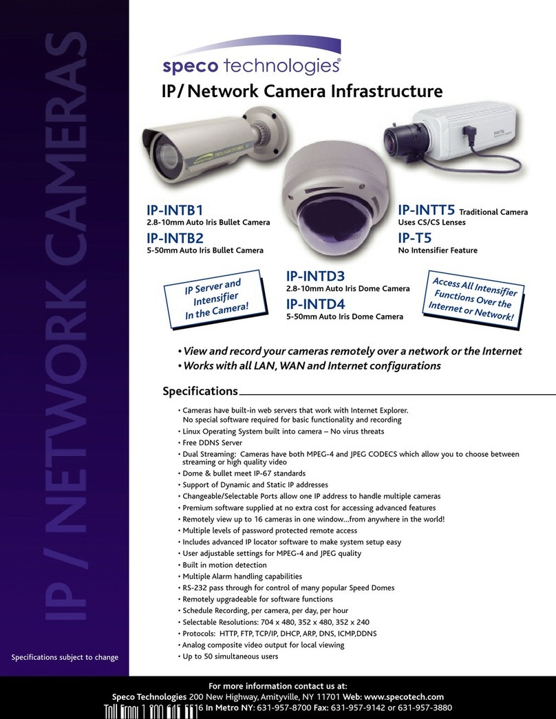Speco IP-INTB1 Specification sheet