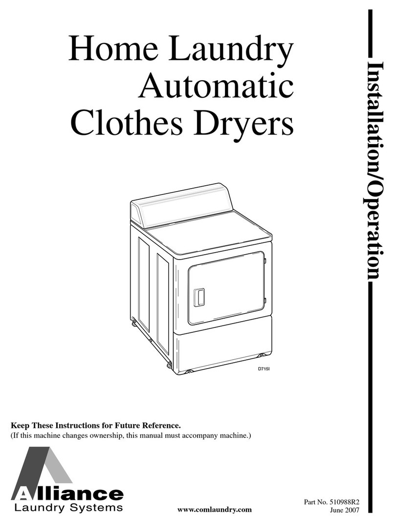 Alliance Laundry Systems LES37A*F Troubleshooting guide