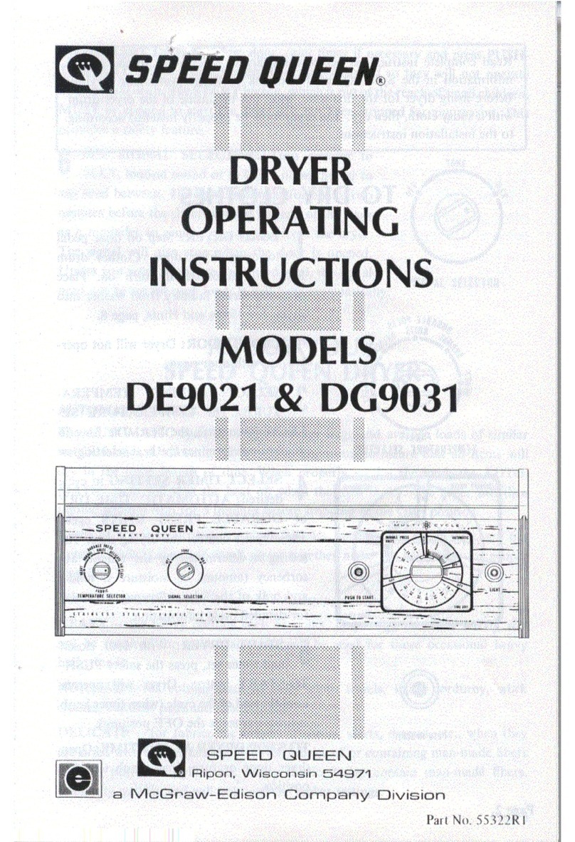 Speed Queen 55322R1 User manual
