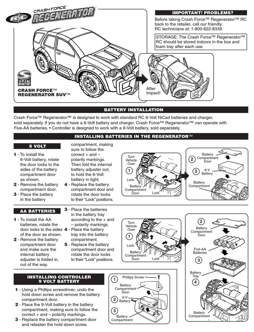 Spinmaster Crash Force Regenerator User instructions