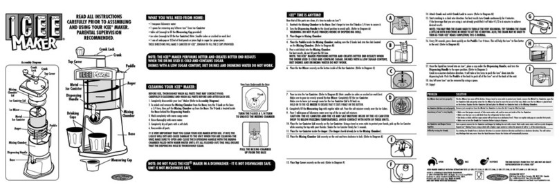 Spinmaster Ice Maker instruction manual