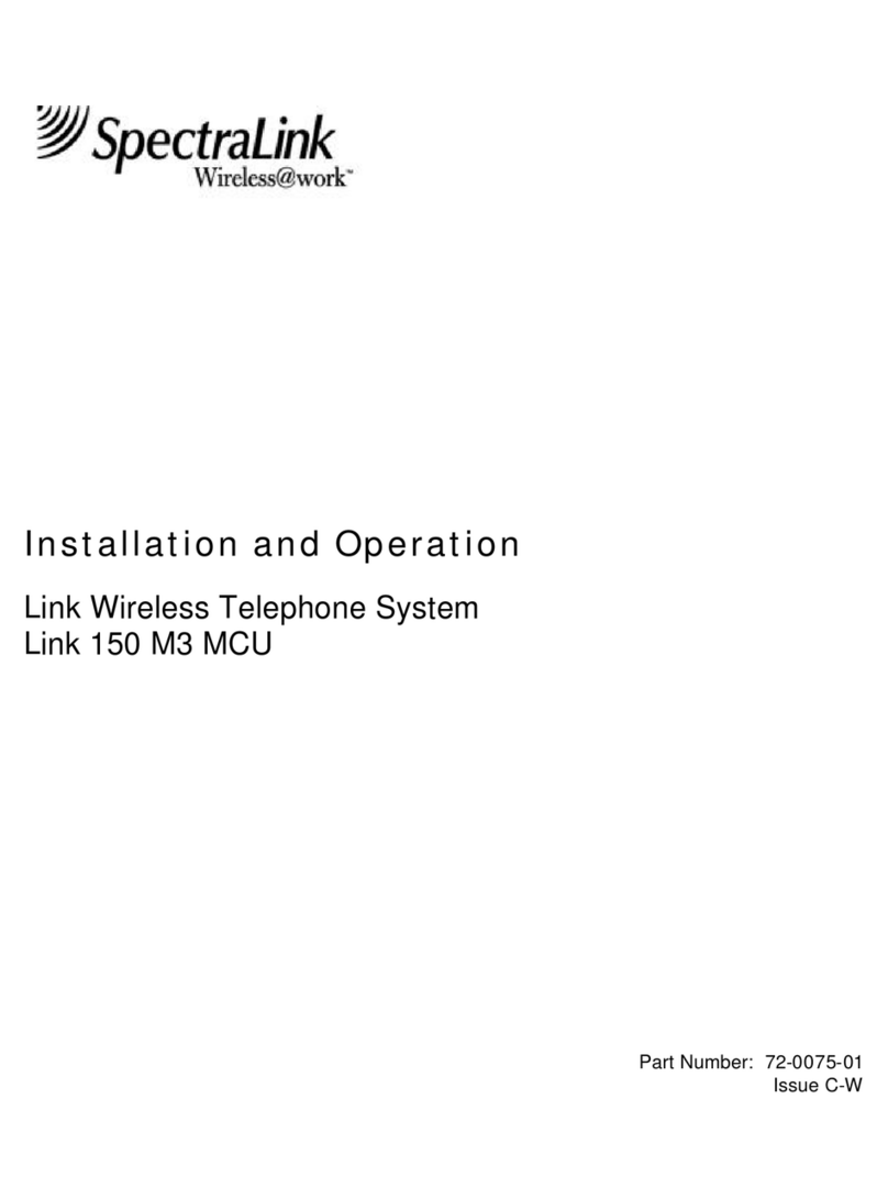 SpectraLink 150 M3 MCU Operating instructions