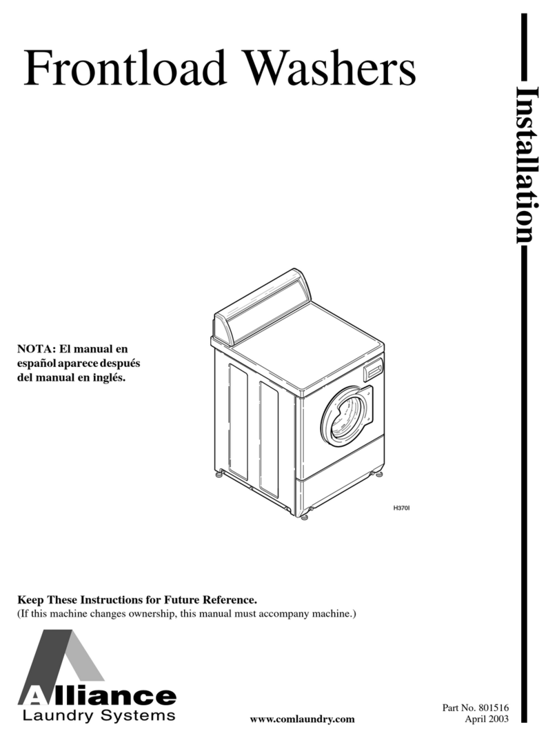 Alliance Laundry Systems H370I User manual