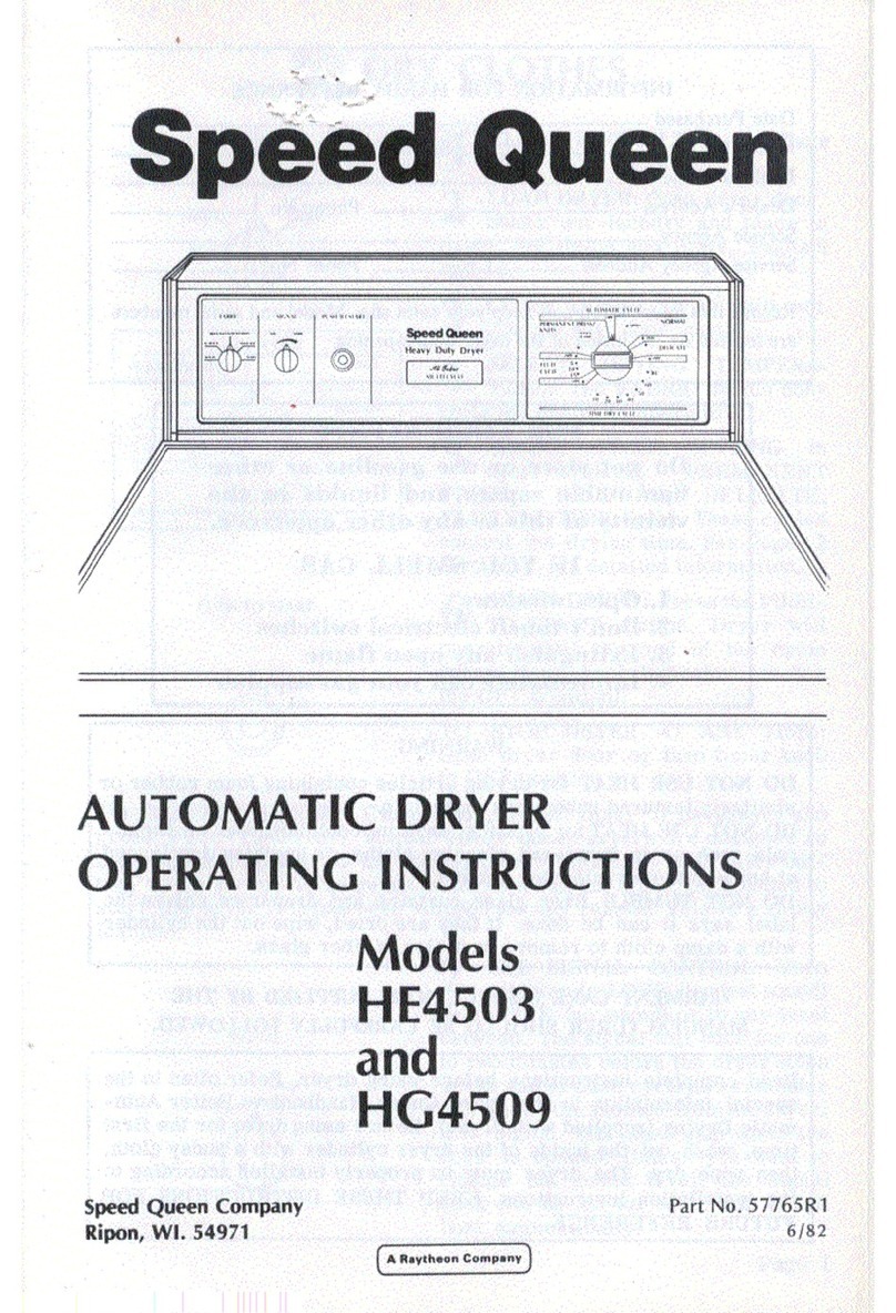 Speed Queen HE4503 operating instructions