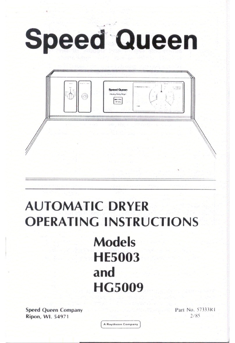 Speed Queen HE5003 operating instructions