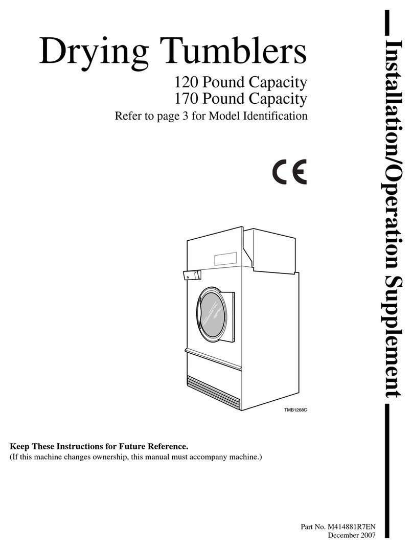 Speed Queen Drying Tumblers TMB1268C Original operating instructions