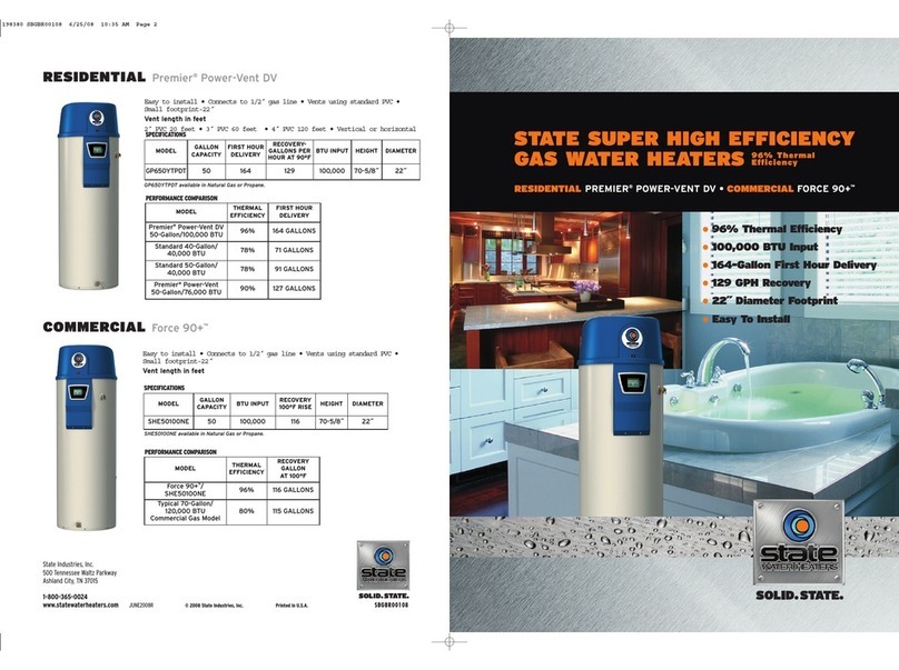State Water Heaters GP650YTPDT User manual