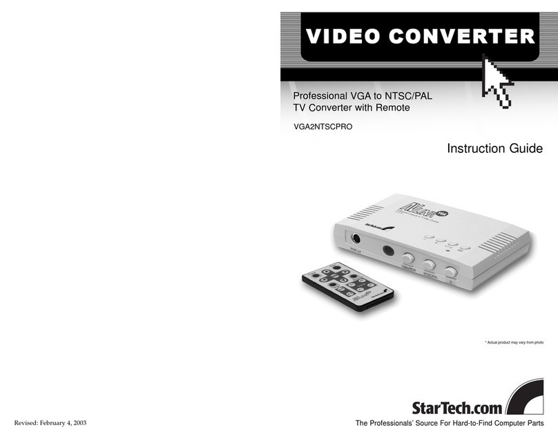 StarTech.com VGA2NTSCPRO Instruction guide