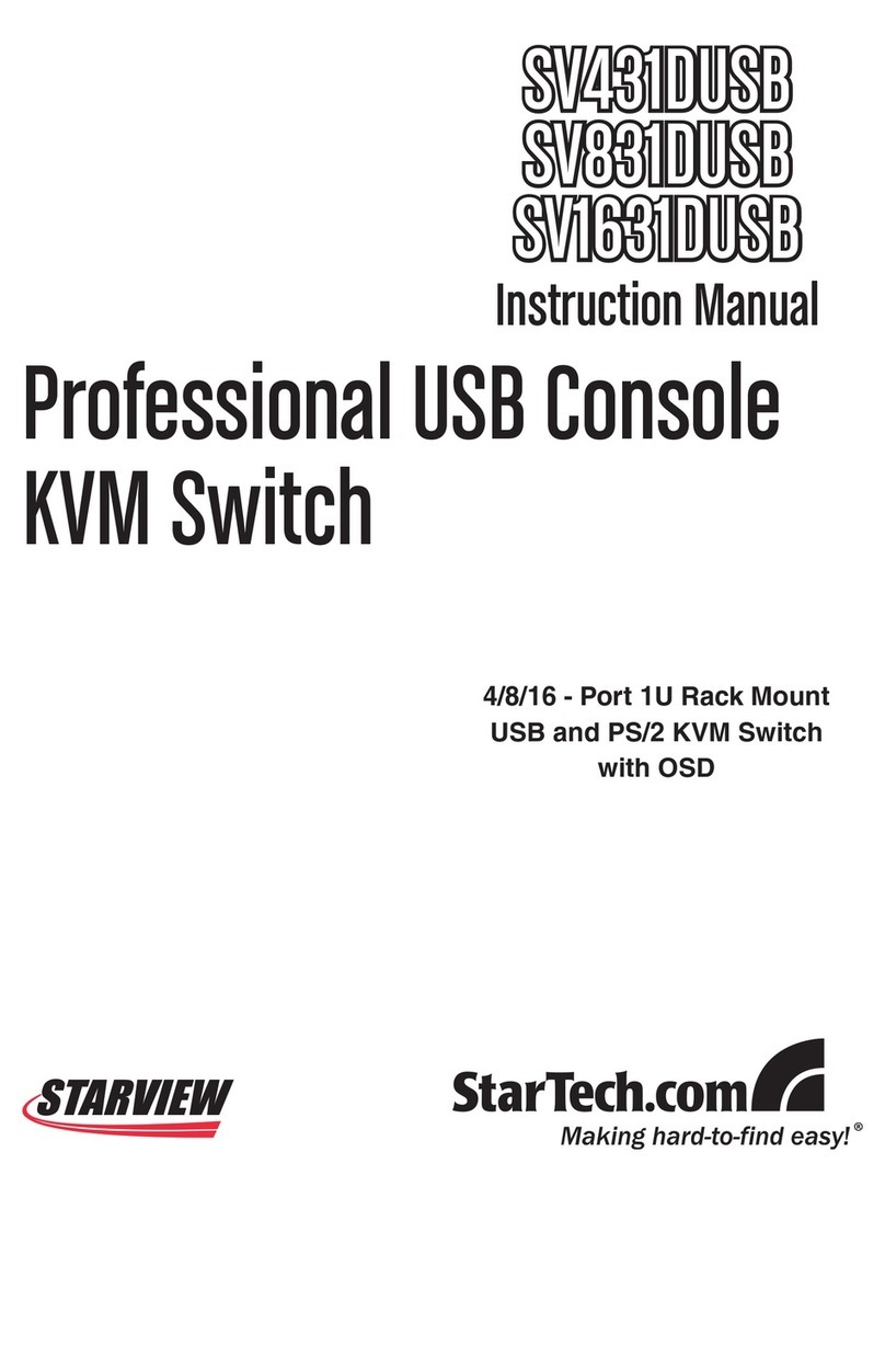 StarTech.com STARVIEW SV1631DUSB User manual StarTech.com STARVIEW SV1631DUSB User manual