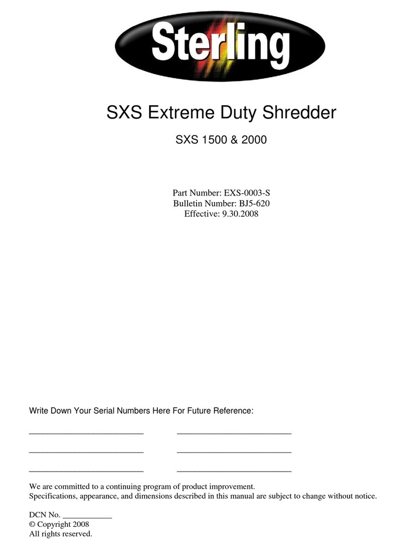 Sterling SXS Series user manual