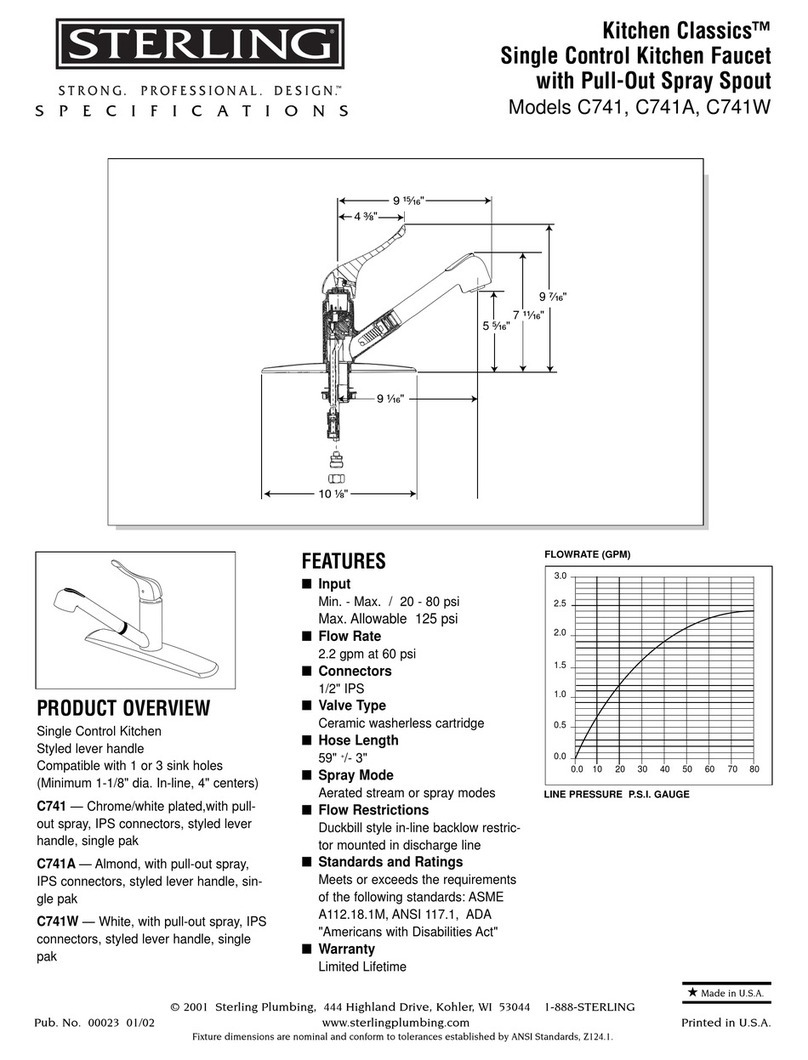 Sterling Plumbing C741 Specification sheet Sterling Plumbing C741 Specification sheet