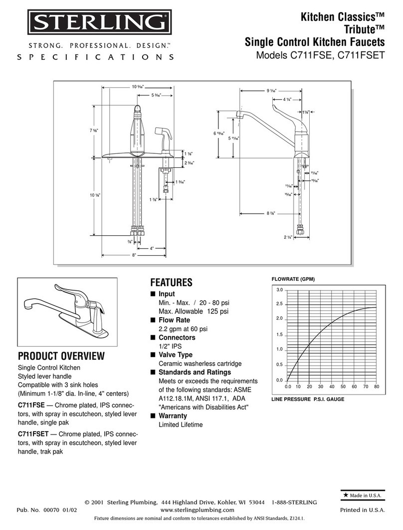 Sterling Plumbing C711FSE Specification sheet
