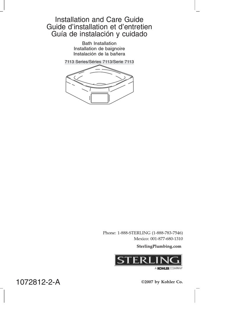 Sterling Bath 7113 Series Installation and care guide
